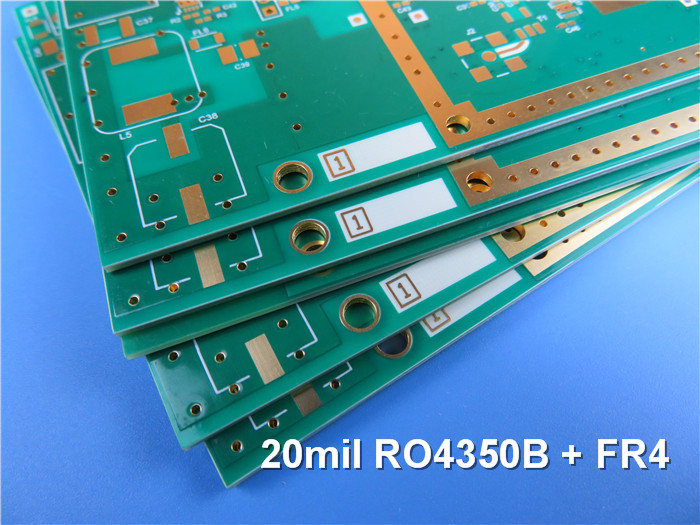 4 Layer Hybrid RO4350B PCB Bottom View